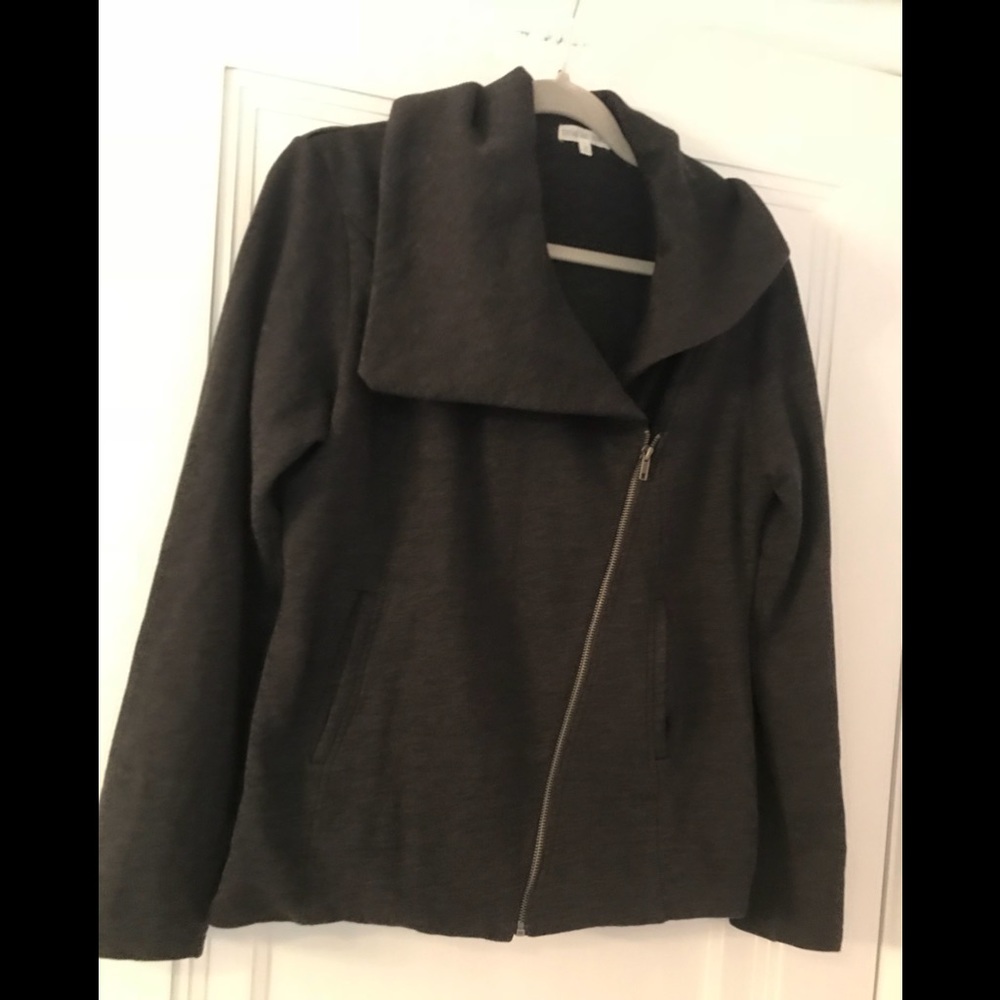 Dark gray zip sweatshirt jacket